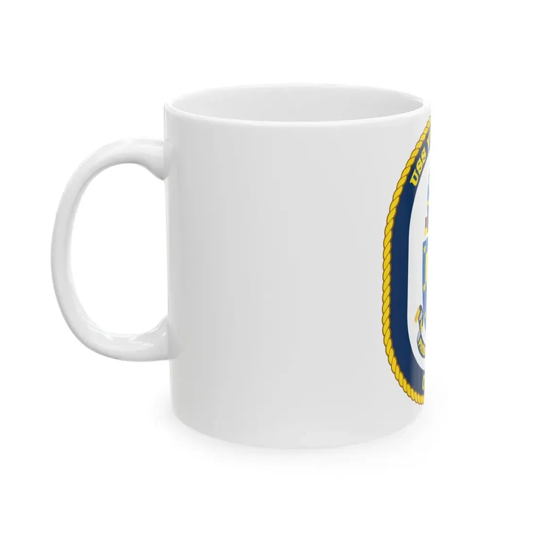 USS Vincennes CG 49 v2 (U.S. Navy) White Coffee Mug - Go Mug Yourself