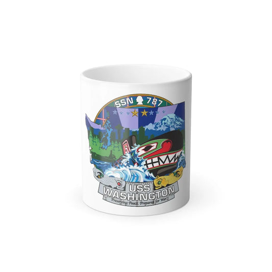 USS Washington SSN 787 (U.S. Navy) Color Changing Mug 11oz-11oz-Go Mug Yourself