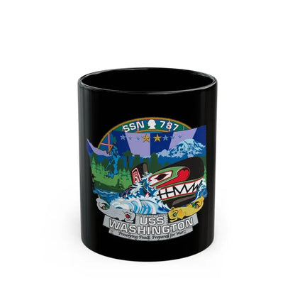 USS Washington SSN 787 (U.S. Navy) Black Coffee Mug 11oz - Go Mug Yourself