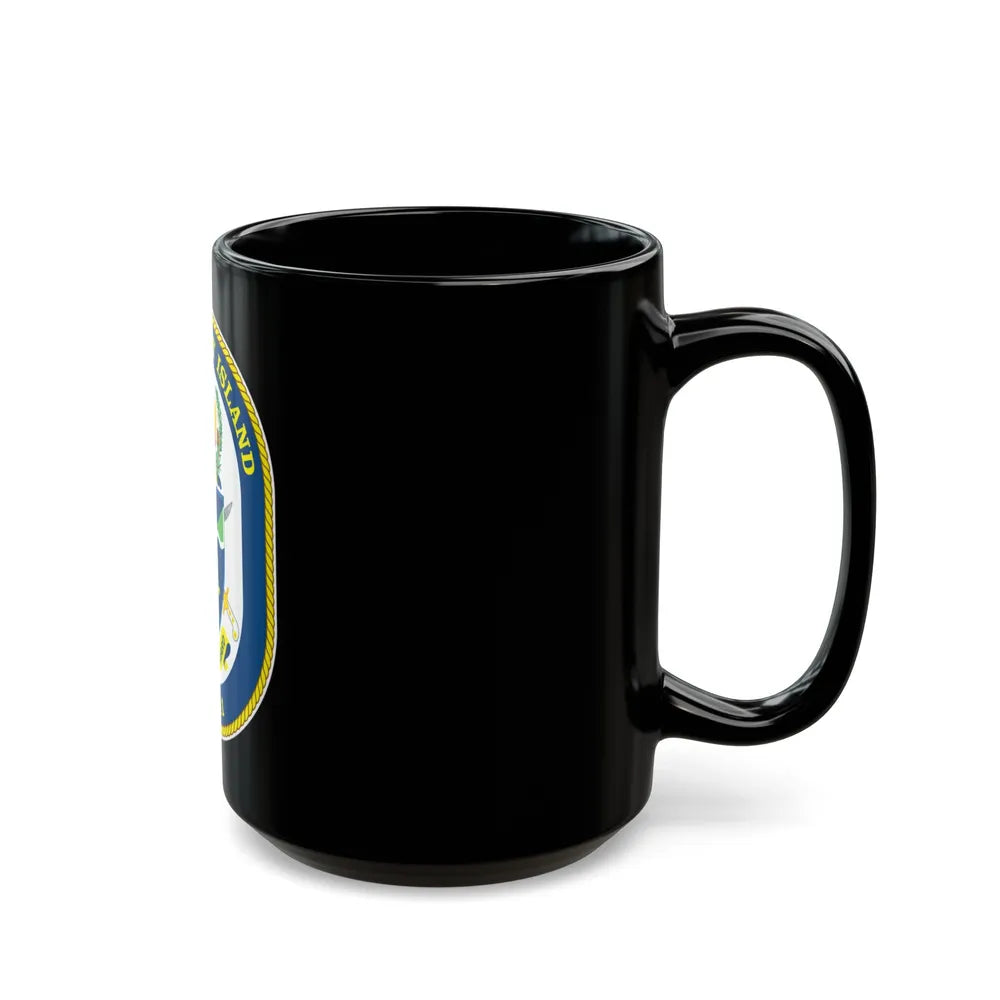 USS Whidbey Island LSD 41 (U.S. Navy) Black Coffee Mug-Go Mug Yourself