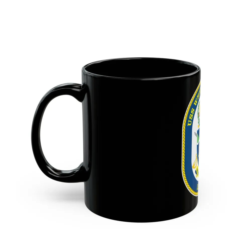 USS Whidbey Island LSD 41 (U.S. Navy) Black Coffee Mug-Go Mug Yourself