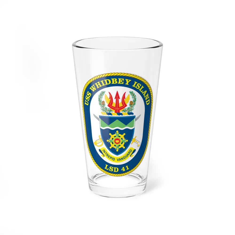 USS Whidbey Island LSD 41 (U.S. Navy) Pint Glass 16oz-16oz-Go Mug Yourself