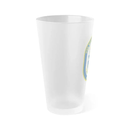 USS Whidbey Island LSD 41 (U.S. Navy) Frosted Pint Glass 16oz - Go Mug Yourself