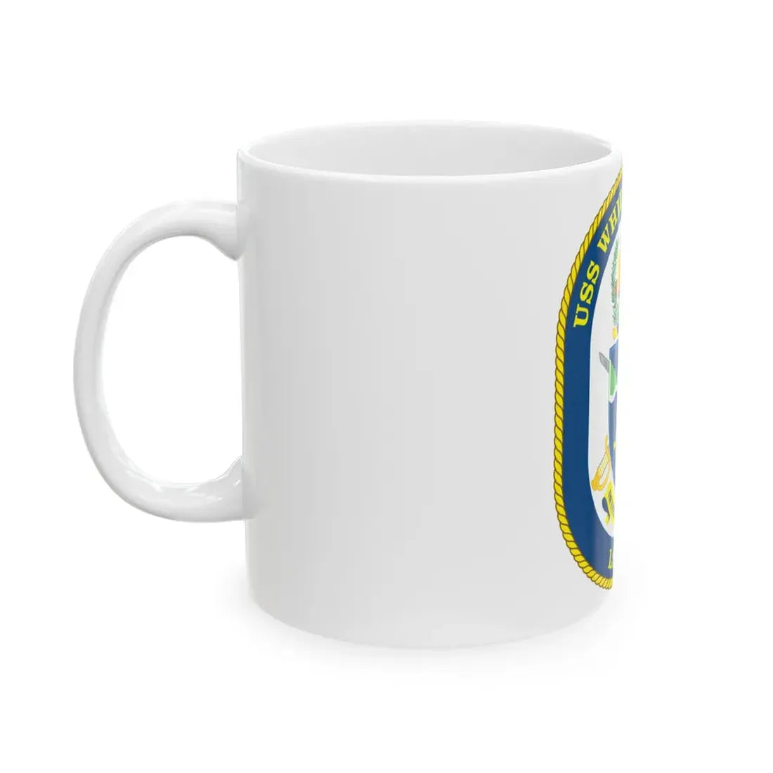 USS Whidbey Island LSD 41 (U.S. Navy) White Coffee Mug - Go Mug Yourself