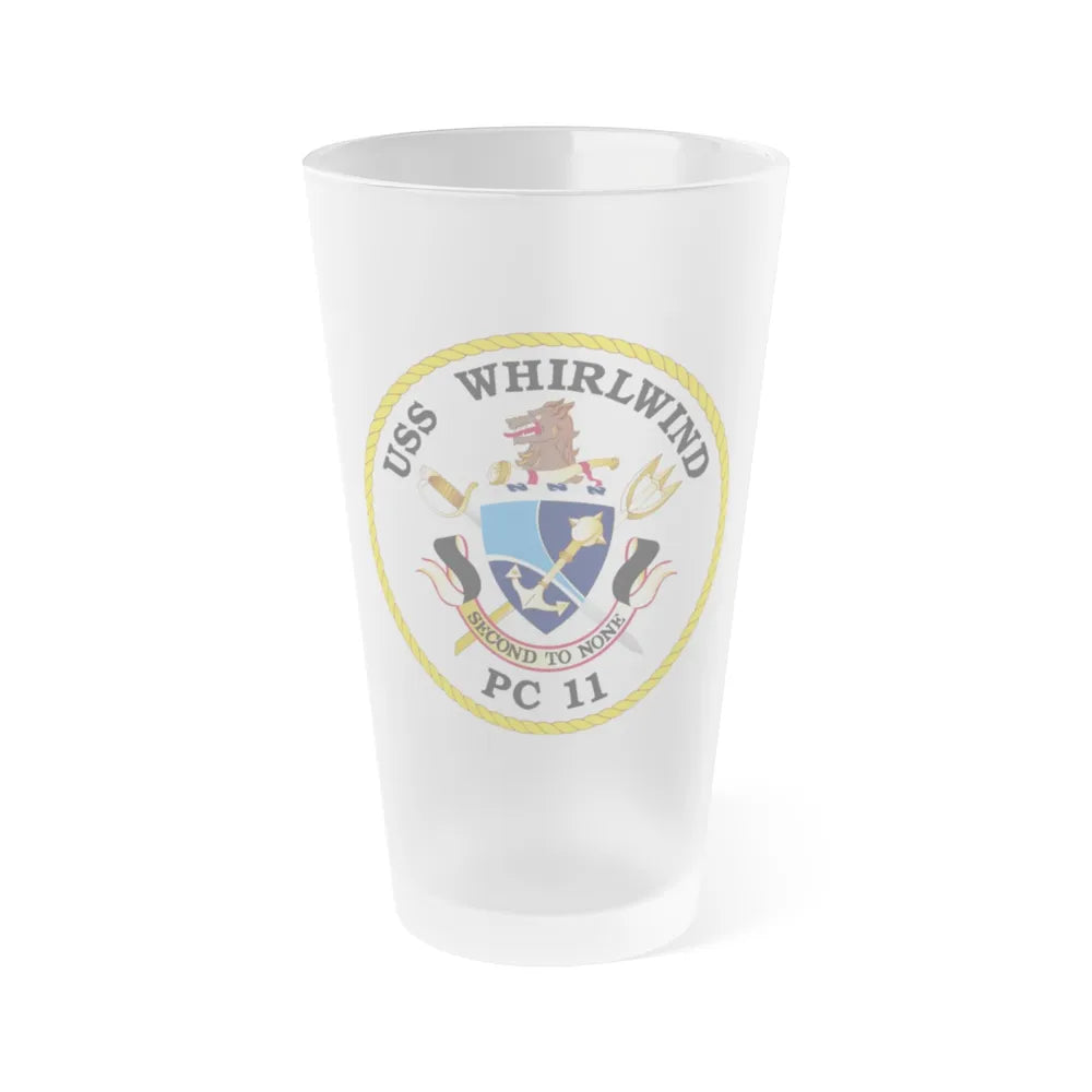 USS Whirlwind PC 11 (U.S. Navy) Frosted Pint Glass 16oz-Go Mug Yourself