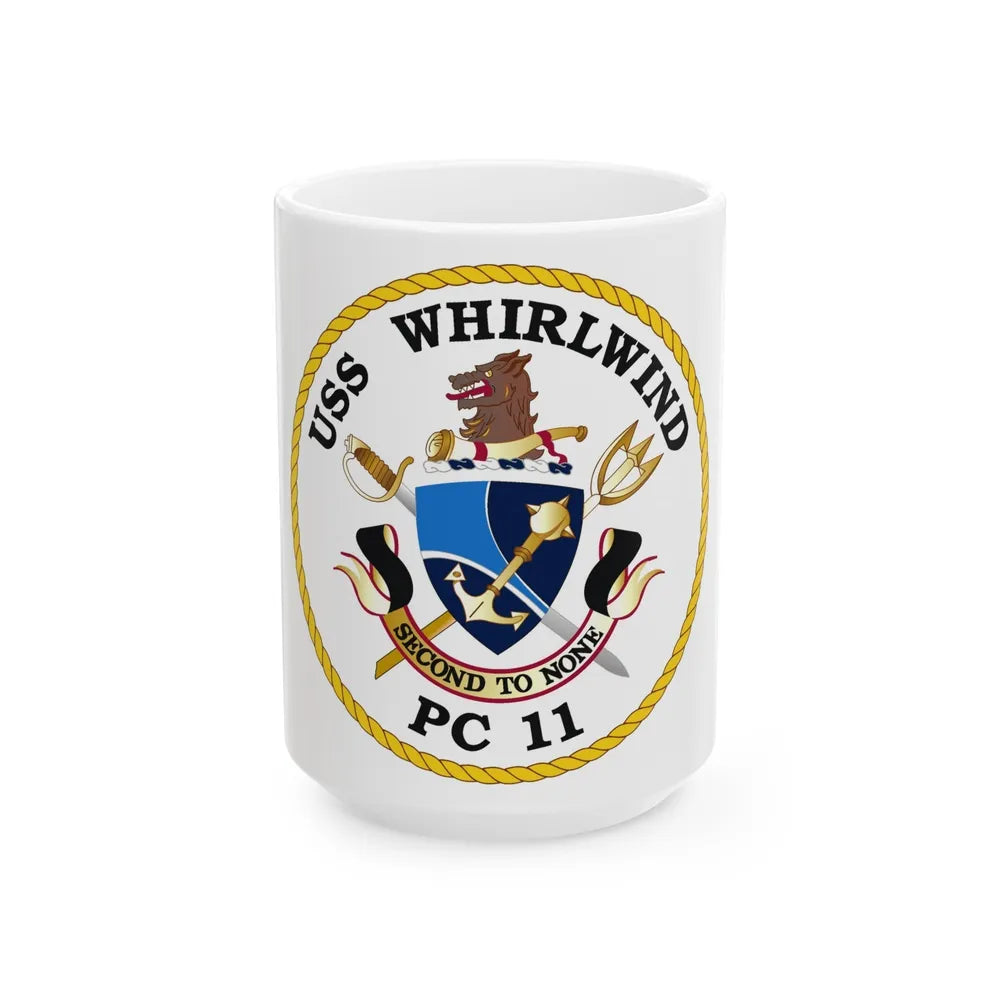 USS Whirlwind PC 11 (U.S. Navy) White Coffee Mug-15oz-Go Mug Yourself