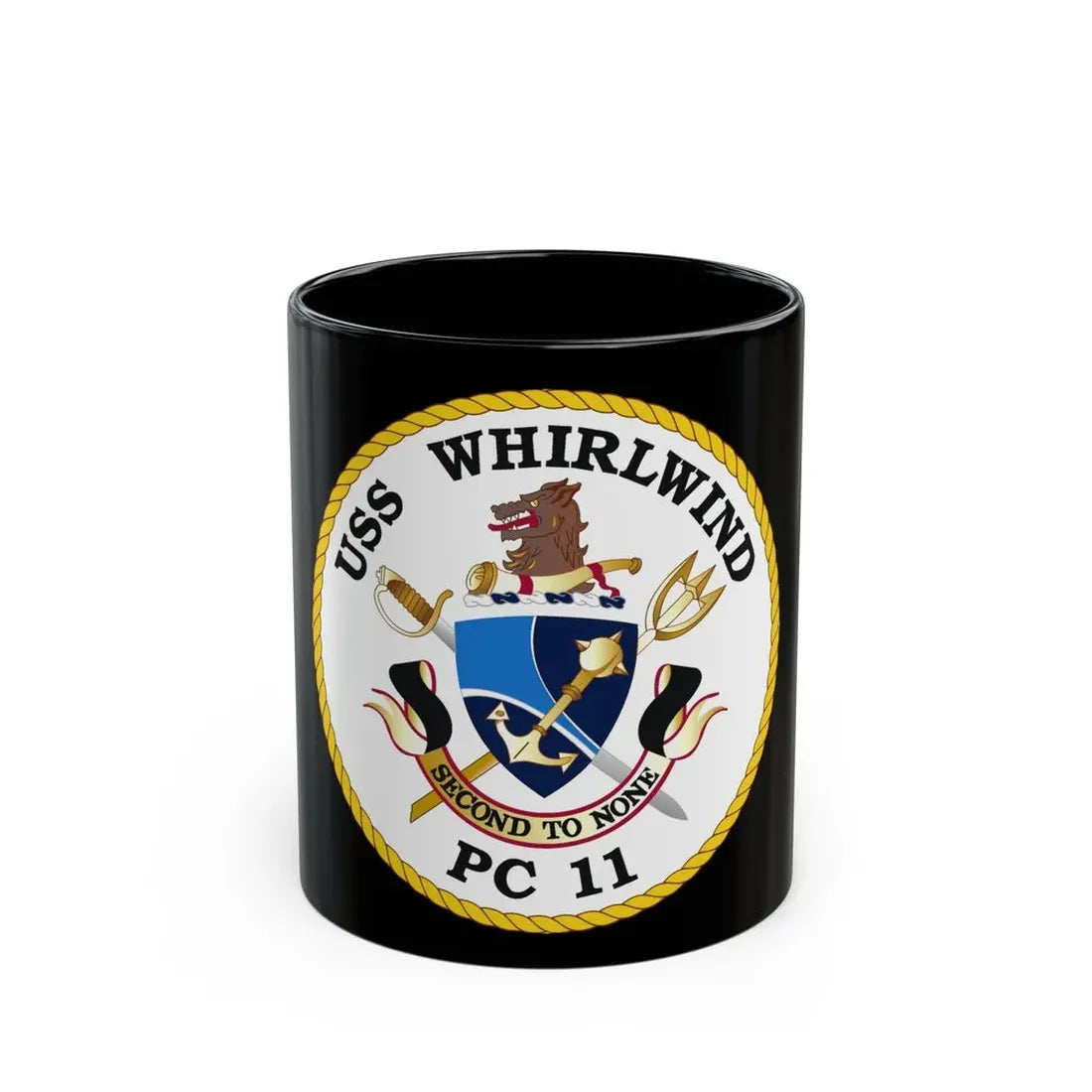 USS Whirlwind PC 11 (U.S. Navy) Black Coffee Mug - Go Mug Yourself