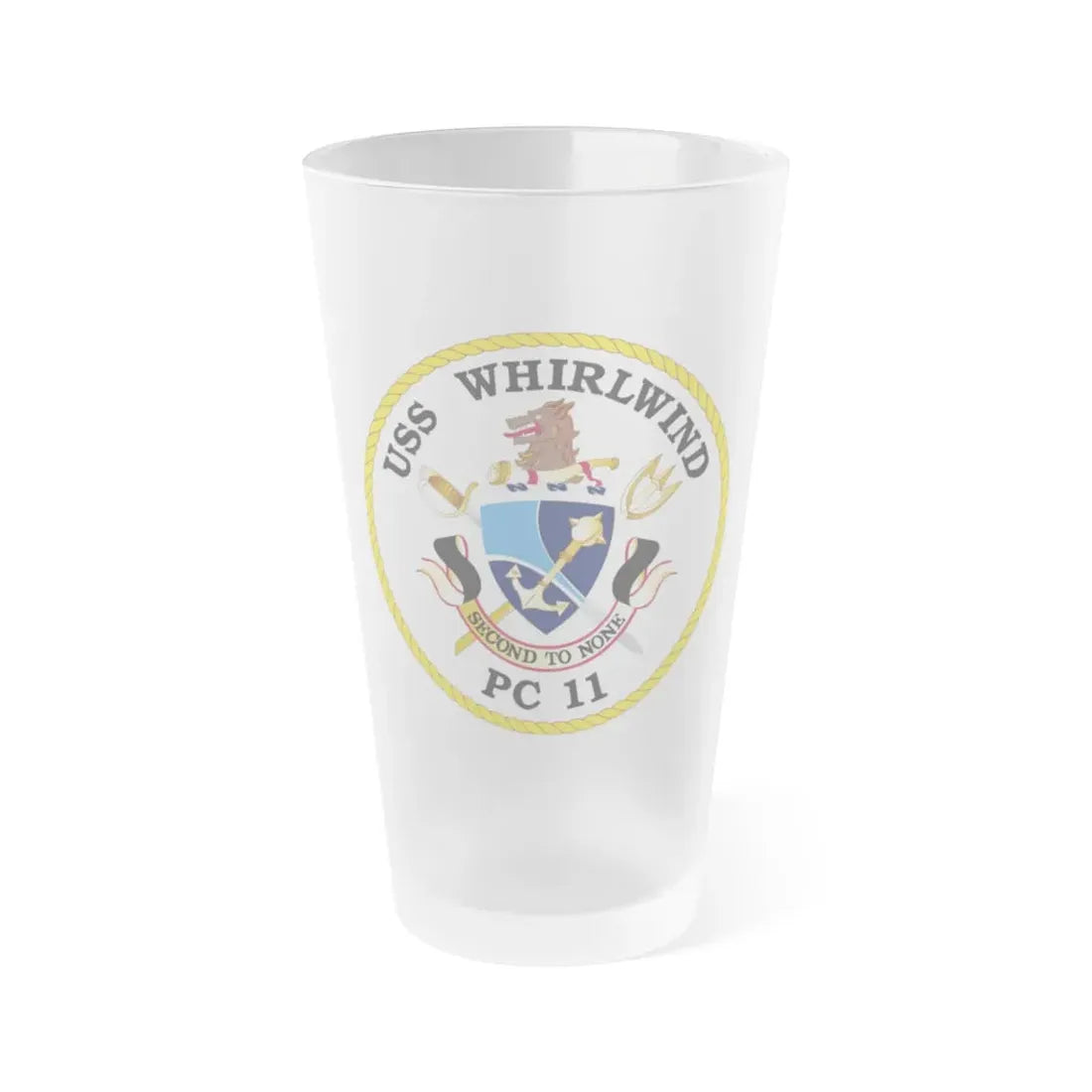 USS Whirlwind PC 11 (U.S. Navy) Frosted Pint Glass 16oz Default Title - Go Mug Yourself
