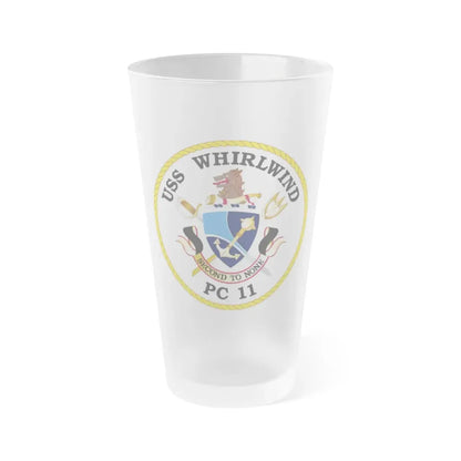 USS Whirlwind PC 11 (U.S. Navy) Frosted Pint Glass 16oz Default Title - Go Mug Yourself