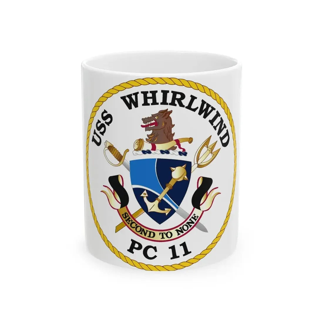 USS Whirlwind PC 11 (U.S. Navy) White Coffee Mug - Go Mug Yourself