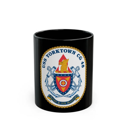 USS Yorktown CG 48 (U.S. Navy) Black Coffee Mug-11oz-Go Mug Yourself