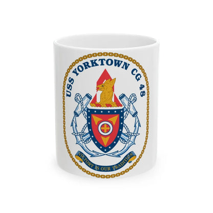 USS Yorktown CG 48 (U.S. Navy) White Coffee Mug-11oz-Go Mug Yourself