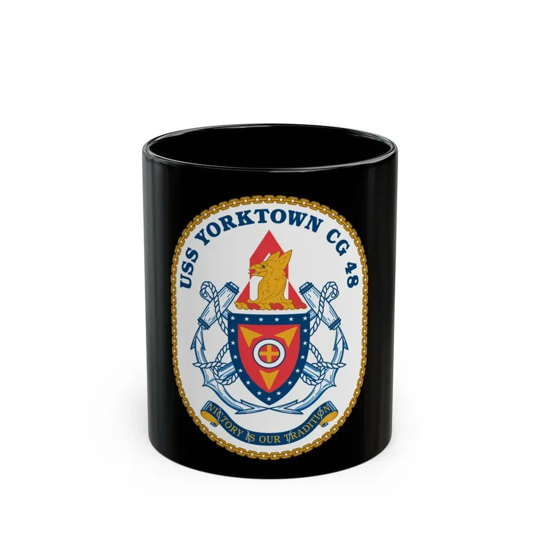 USS Yorktown CG 48 (U.S. Navy) Black Coffee Mug 11oz - Go Mug Yourself