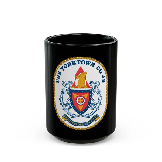 USS Yorktown CG 48 (U.S. Navy) Black Coffee Mug 15oz - Go Mug Yourself
