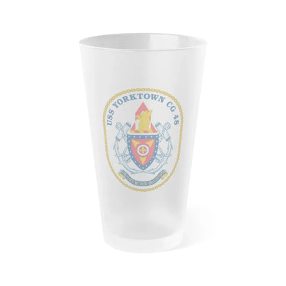 USS Yorktown CG 48 (U.S. Navy) Frosted Pint Glass 16oz Default Title - Go Mug Yourself