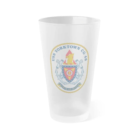 USS Yorktown CG 48 (U.S. Navy) Frosted Pint Glass 16oz Default Title - Go Mug Yourself
