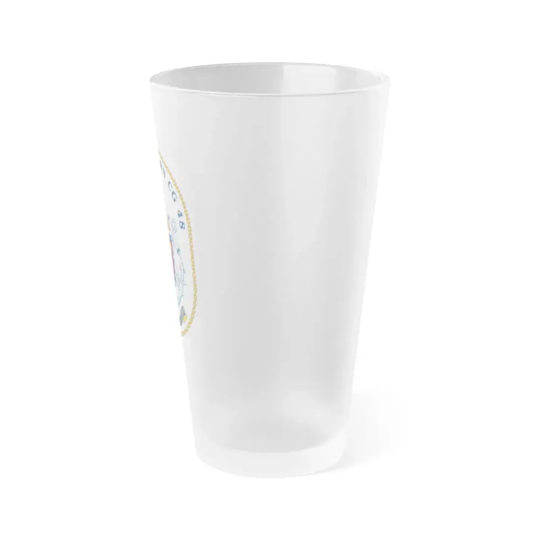 USS Yorktown CG 48 (U.S. Navy) Frosted Pint Glass 16oz - Go Mug Yourself