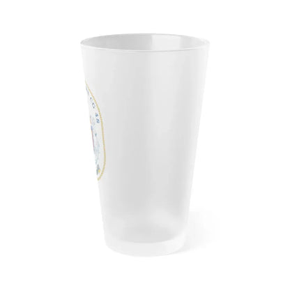 USS Yorktown CG 48 (U.S. Navy) Frosted Pint Glass 16oz - Go Mug Yourself