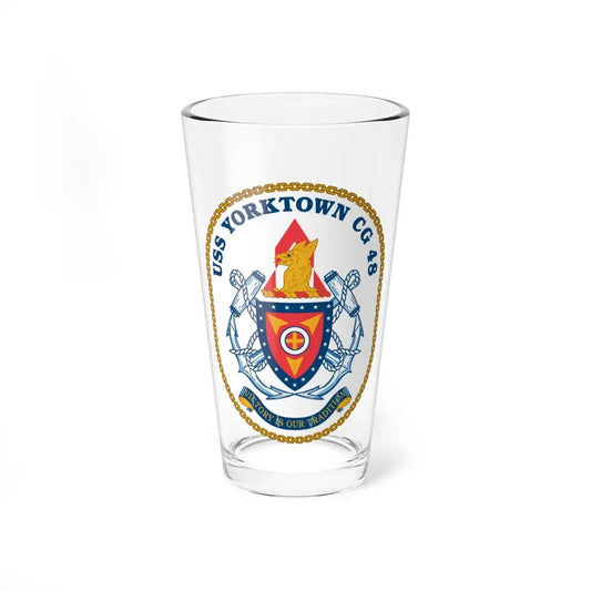 USS Yorktown CG 48 (U.S. Navy) Pint Glass 16oz 16oz - Go Mug Yourself