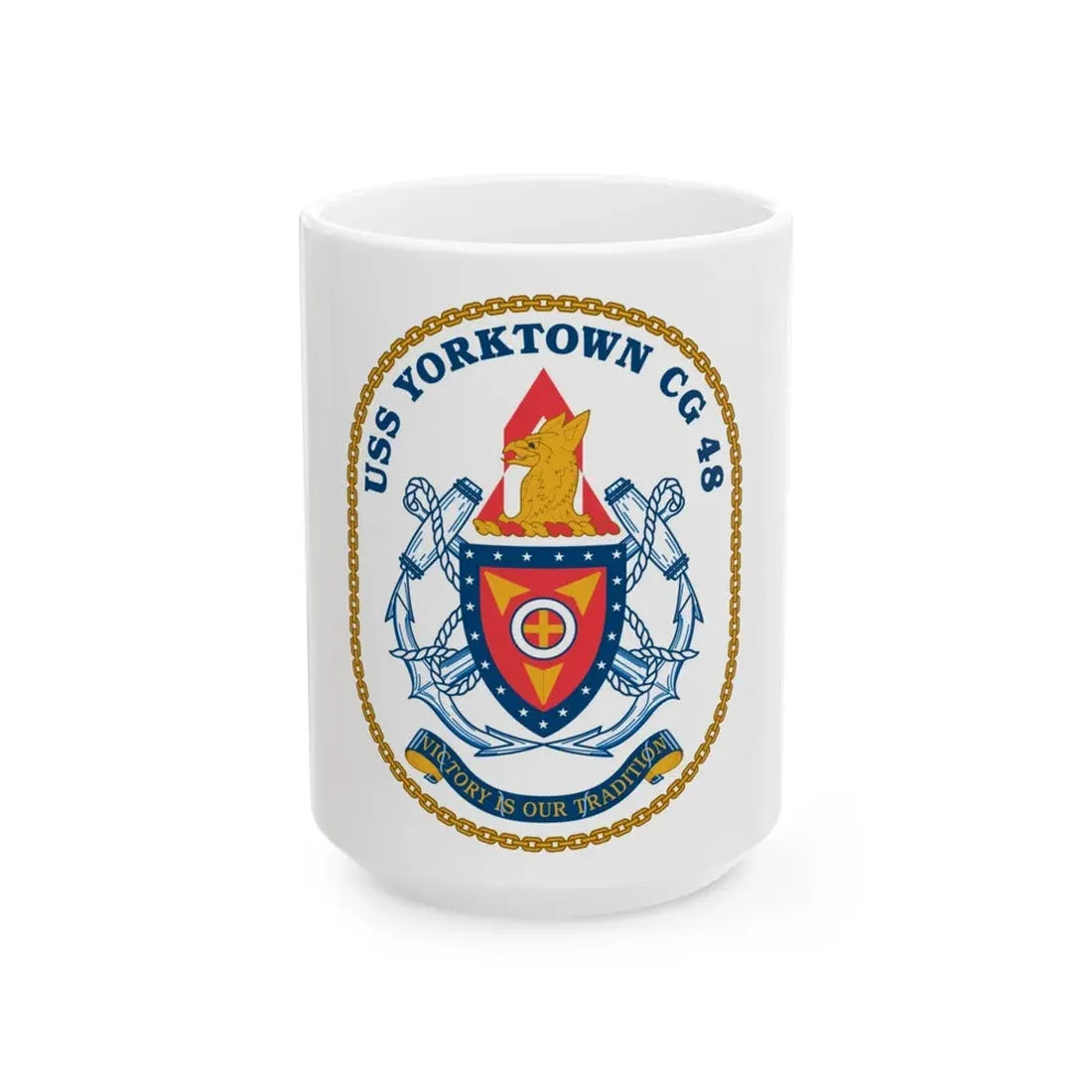 USS Yorktown CG 48 (U.S. Navy) White Coffee Mug 15oz - Go Mug Yourself