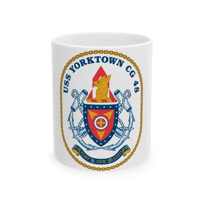 USS Yorktown CG 48 (U.S. Navy) White Coffee Mug - Go Mug Yourself