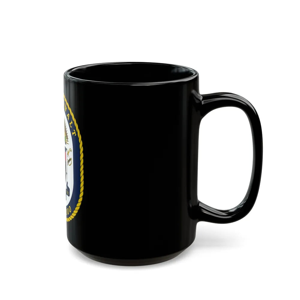 USS Zumwalt DDG 1000 Crest (U.S. Navy) Black Coffee Mug-Go Mug Yourself