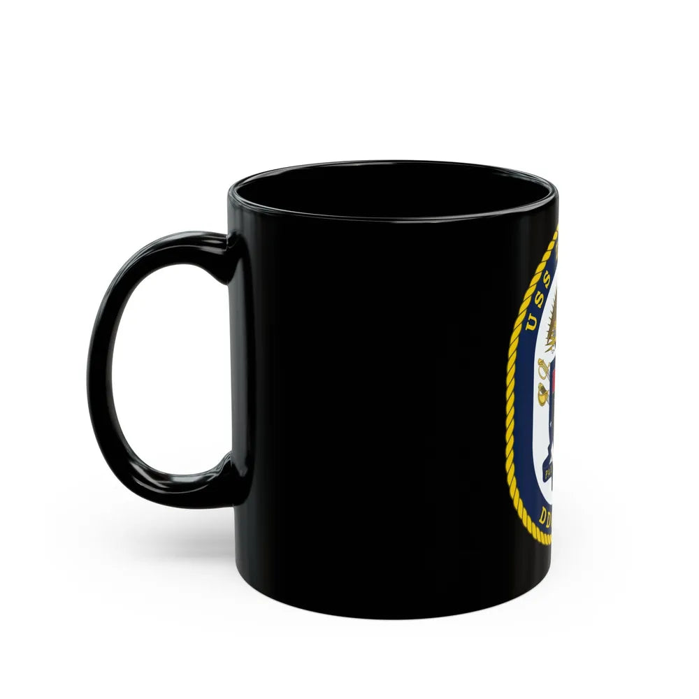 USS Zumwalt DDG 1000 Crest (U.S. Navy) Black Coffee Mug-Go Mug Yourself