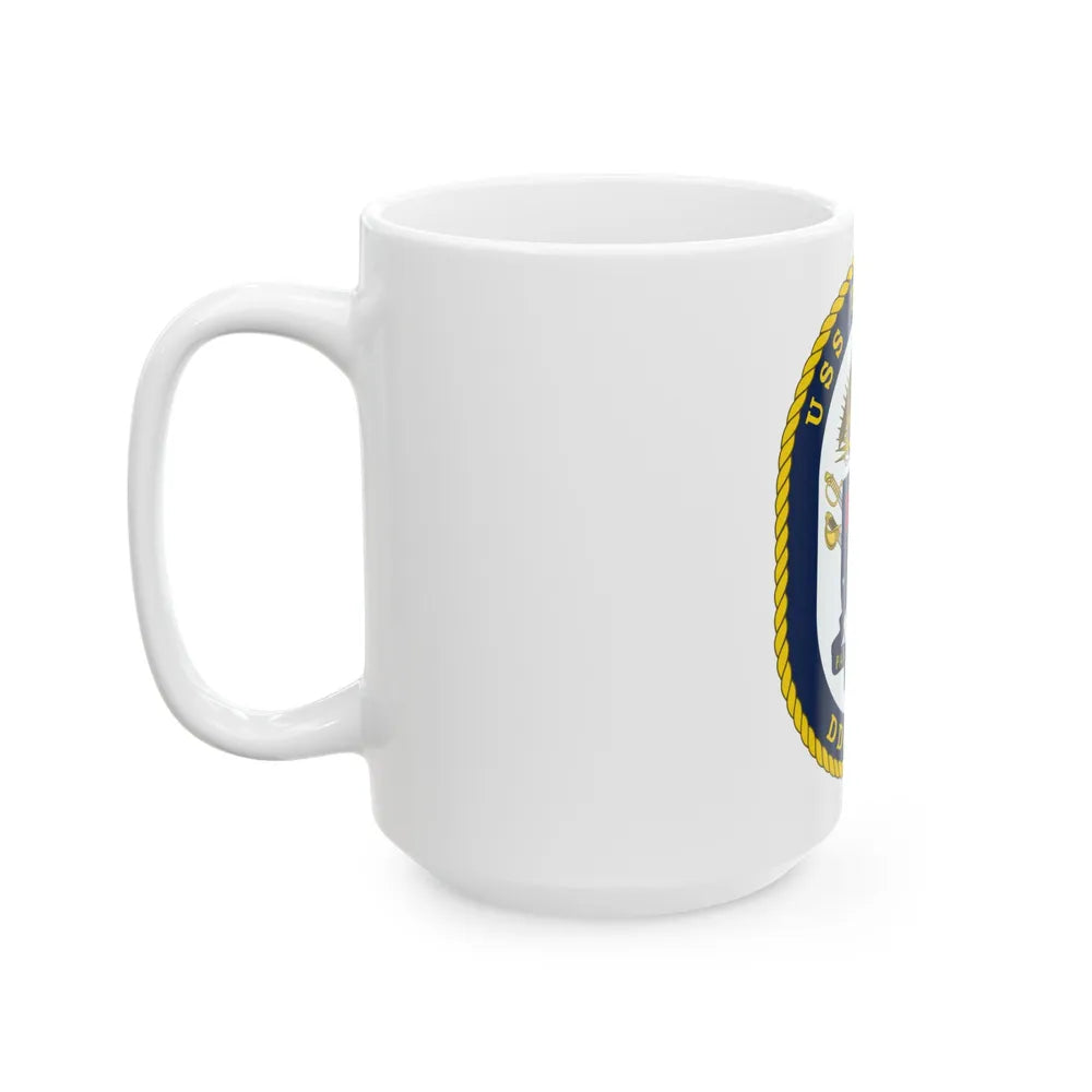 USS Zumwalt DDG 1000 Crest (U.S. Navy) White Coffee Mug-Go Mug Yourself