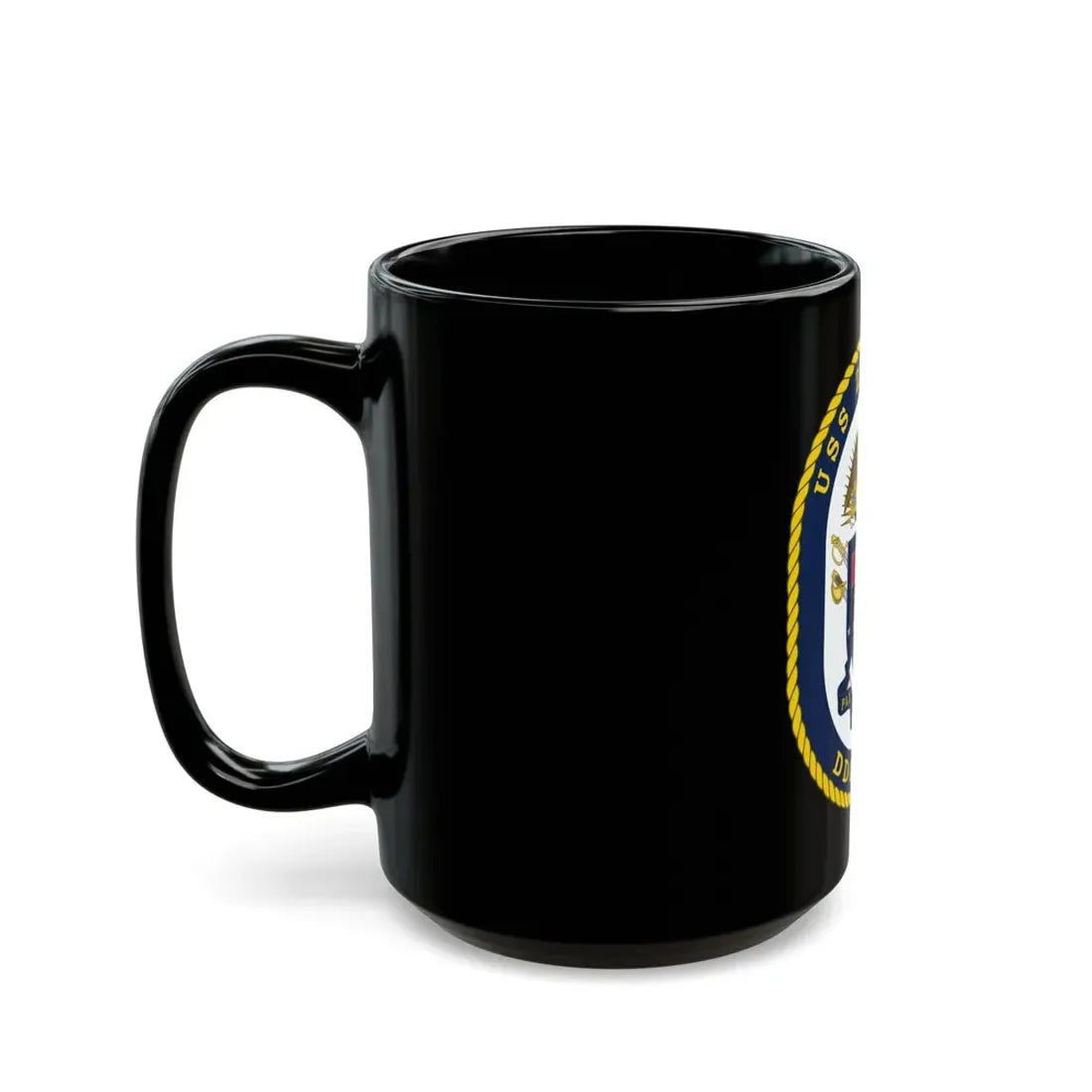 USS Zumwalt DDG 1000 Crest (U.S. Navy) Black Coffee Mug - Go Mug Yourself
