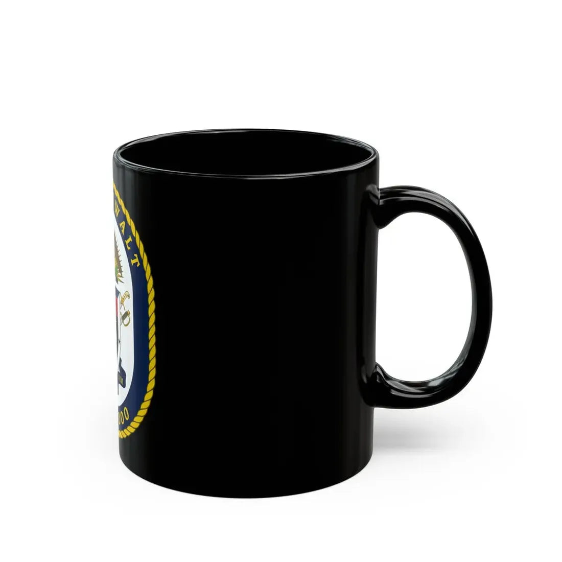 USS Zumwalt DDG 1000 Crest (U.S. Navy) Black Coffee Mug - Go Mug Yourself