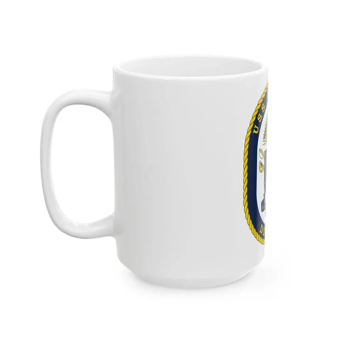 USS Zumwalt DDG 1000 Crest (U.S. Navy) White Coffee Mug - Go Mug Yourself