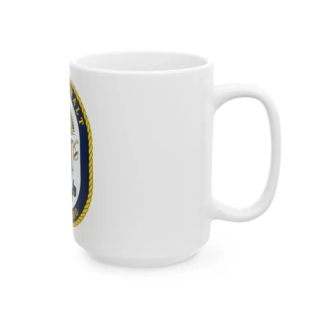 USS Zumwalt DDG 1000 Crest (U.S. Navy) White Coffee Mug - Go Mug Yourself