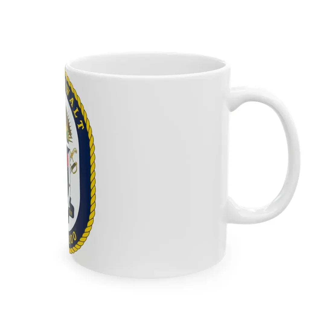 USS Zumwalt DDG 1000 Crest (U.S. Navy) White Coffee Mug - Go Mug Yourself