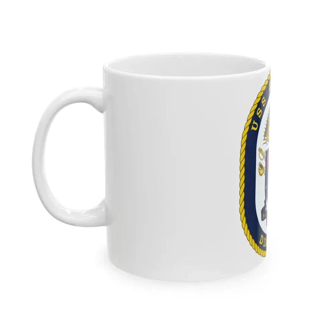 USS Zumwalt DDG 1000 Crest (U.S. Navy) White Coffee Mug - Go Mug Yourself