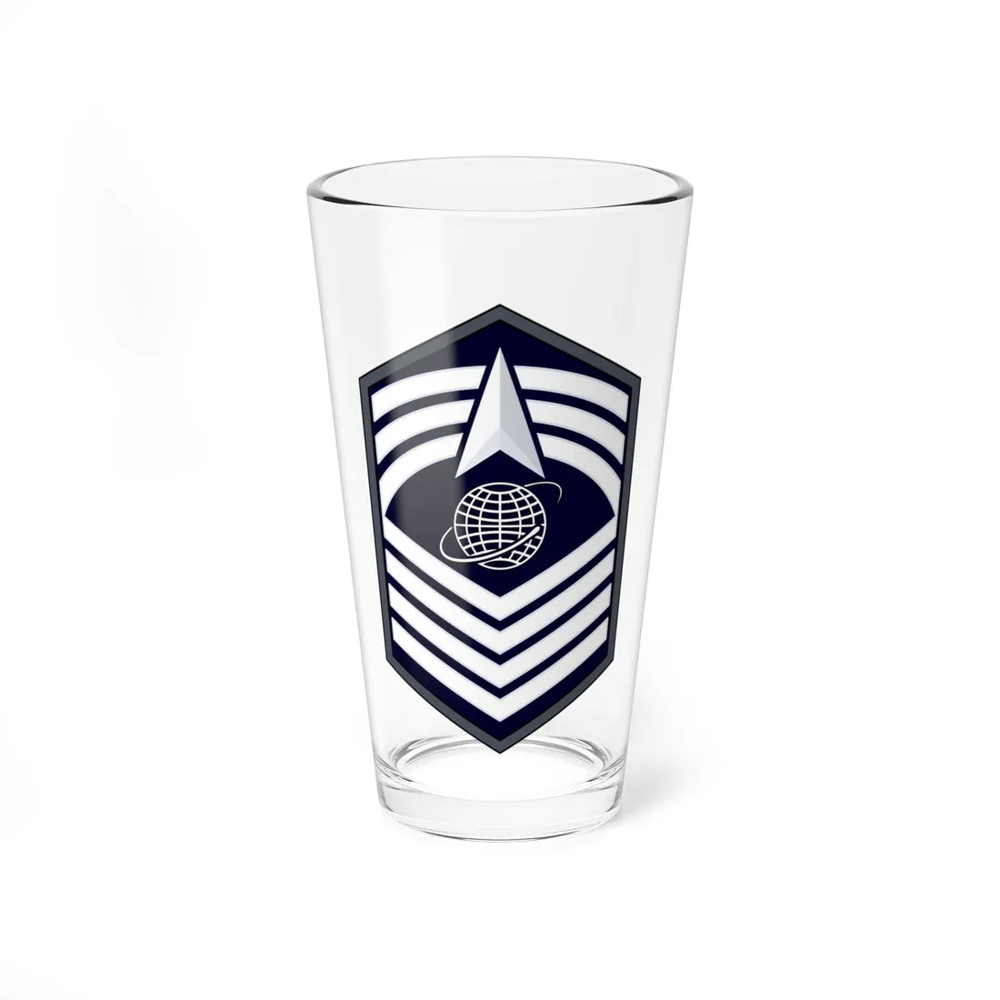 USSF CMSgt Flat (United States) (Military Rank) Pint Glass 16oz 16oz - Go Mug Yourself