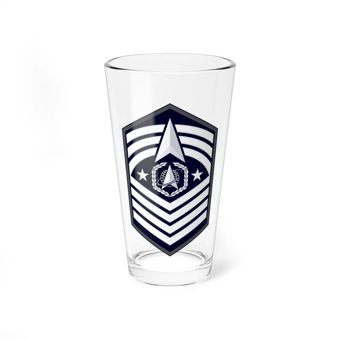 USSF CMSSF Flat (United States) (Military Rank) Pint Glass 16oz 16oz - Go Mug Yourself