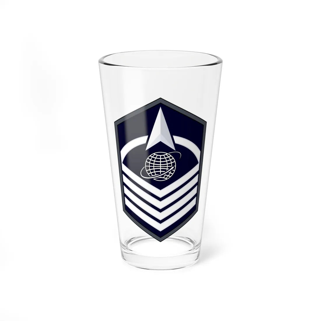 USSF MSgt Flat (United States) (Military Rank) Pint Glass 16oz 16oz - Go Mug Yourself