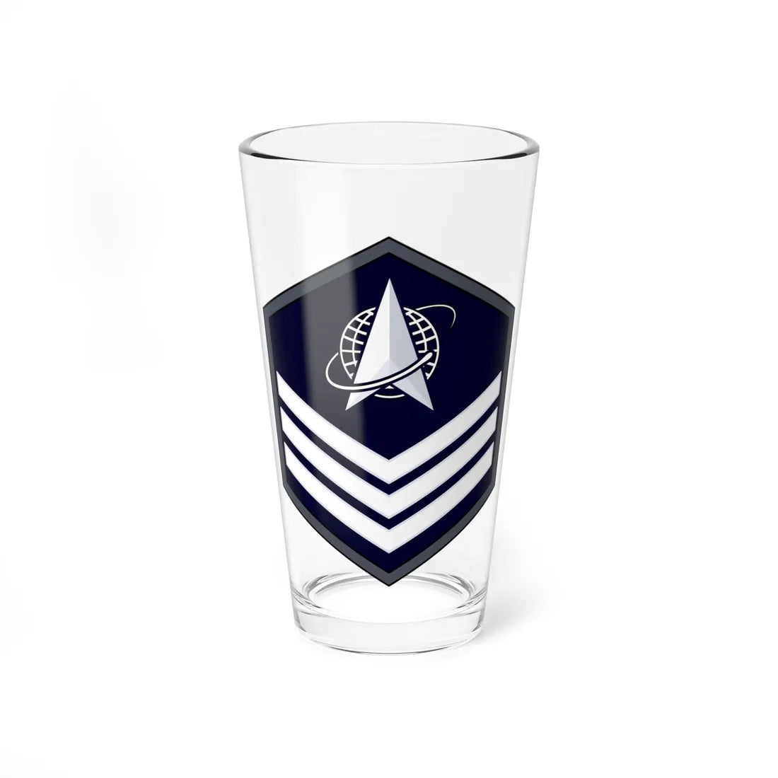 USSF Sgt Flat (United States) (Military Rank) Pint Glass 16oz 16oz - Go Mug Yourself