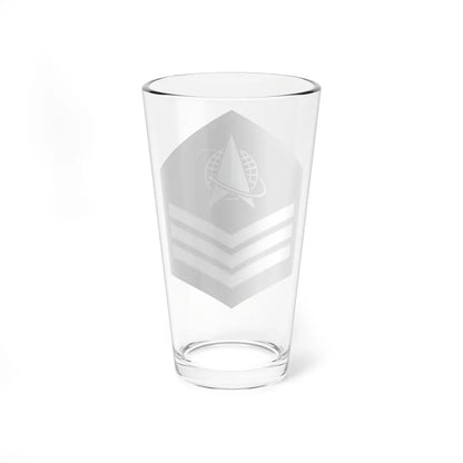 USSF Sgt Flat (United States) (Military Rank) Pint Glass 16oz - Go Mug Yourself
