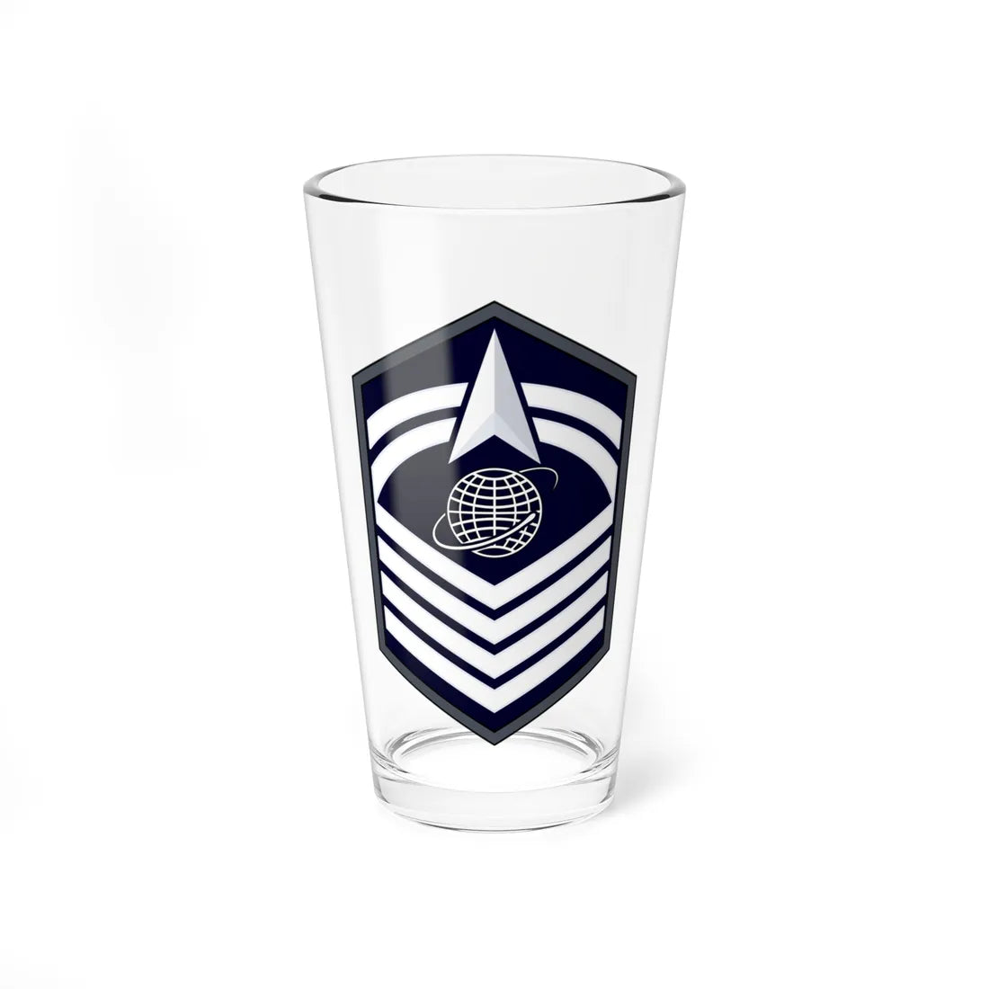 USSF SMSgt Flat (United States) (Military Rank) Pint Glass 16oz 16oz - Go Mug Yourself