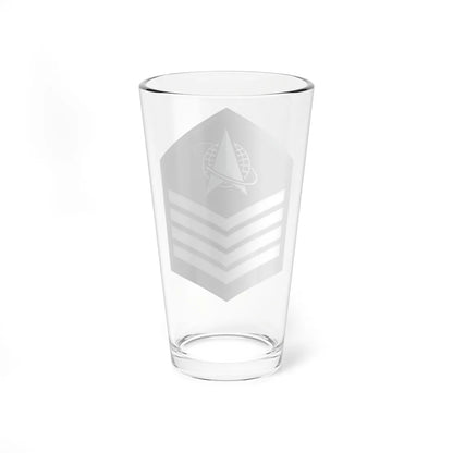 USSF TSgt Flat (United States) (Military Rank) Pint Glass 16oz - Go Mug Yourself