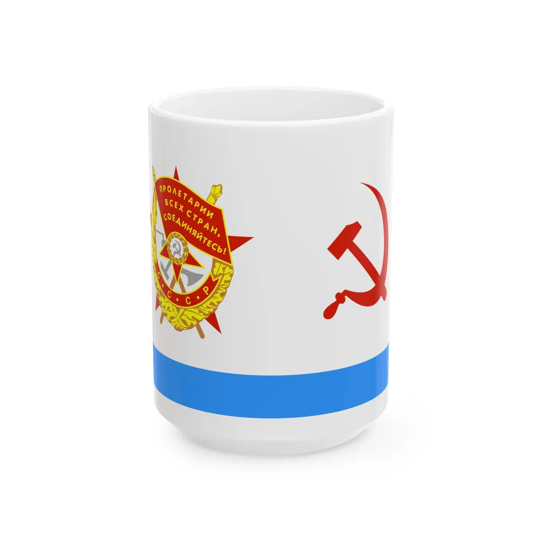 USSR Naval 1935 redban (Russia) White Coffee Mug 15oz - Go Mug Yourself