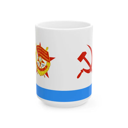 USSR Naval 1950 redban (Russia) White Coffee Mug 15oz - Go Mug Yourself