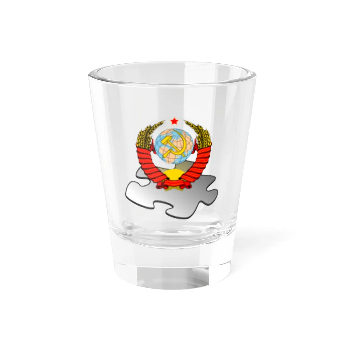 Ussr template (Soviet Union) (Coat of Arms) Shot Glass 1.5oz 1.5oz - Go Mug Yourself