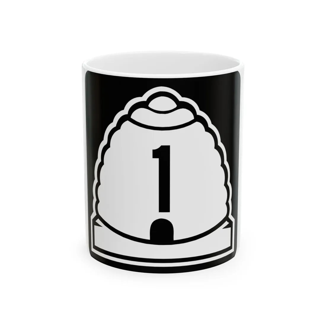 Utah 1 (Utah) (Road Sign) White Coffee Mug 11oz - Go Mug Yourself