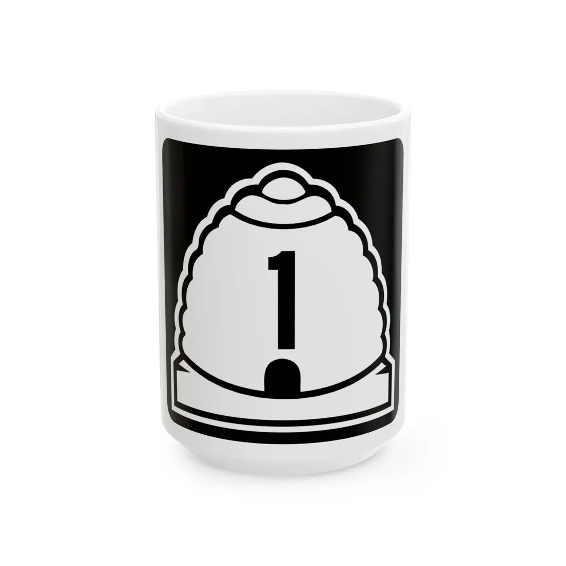 Utah 1 (Utah) (Road Sign) White Coffee Mug 15oz - Go Mug Yourself