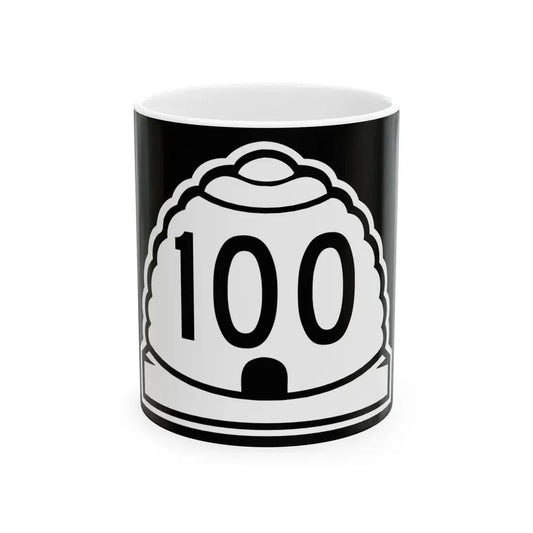 Utah 100 (Utah) (Road Sign) White Coffee Mug 11oz - Go Mug Yourself