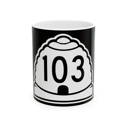 Utah 103 (Utah) (Road Sign) White Coffee Mug 11oz - Go Mug Yourself