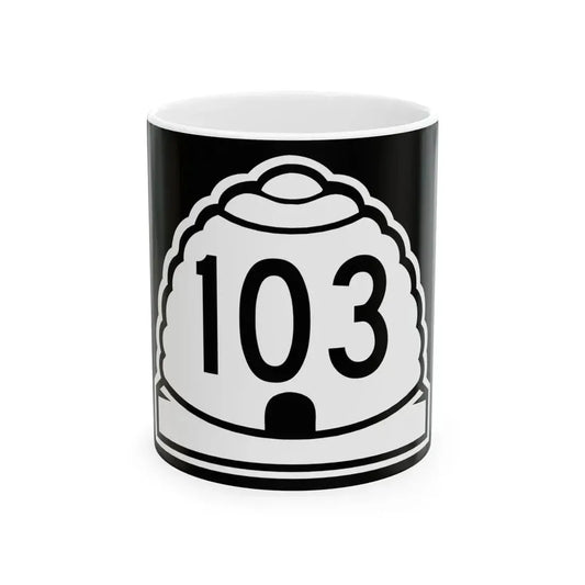 Utah 103 (Utah) (Road Sign) White Coffee Mug 11oz - Go Mug Yourself
