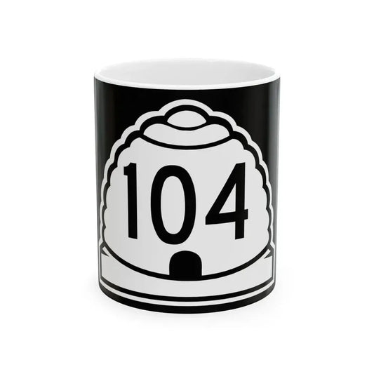 Utah 104 (Utah) (Road Sign) White Coffee Mug 11oz - Go Mug Yourself